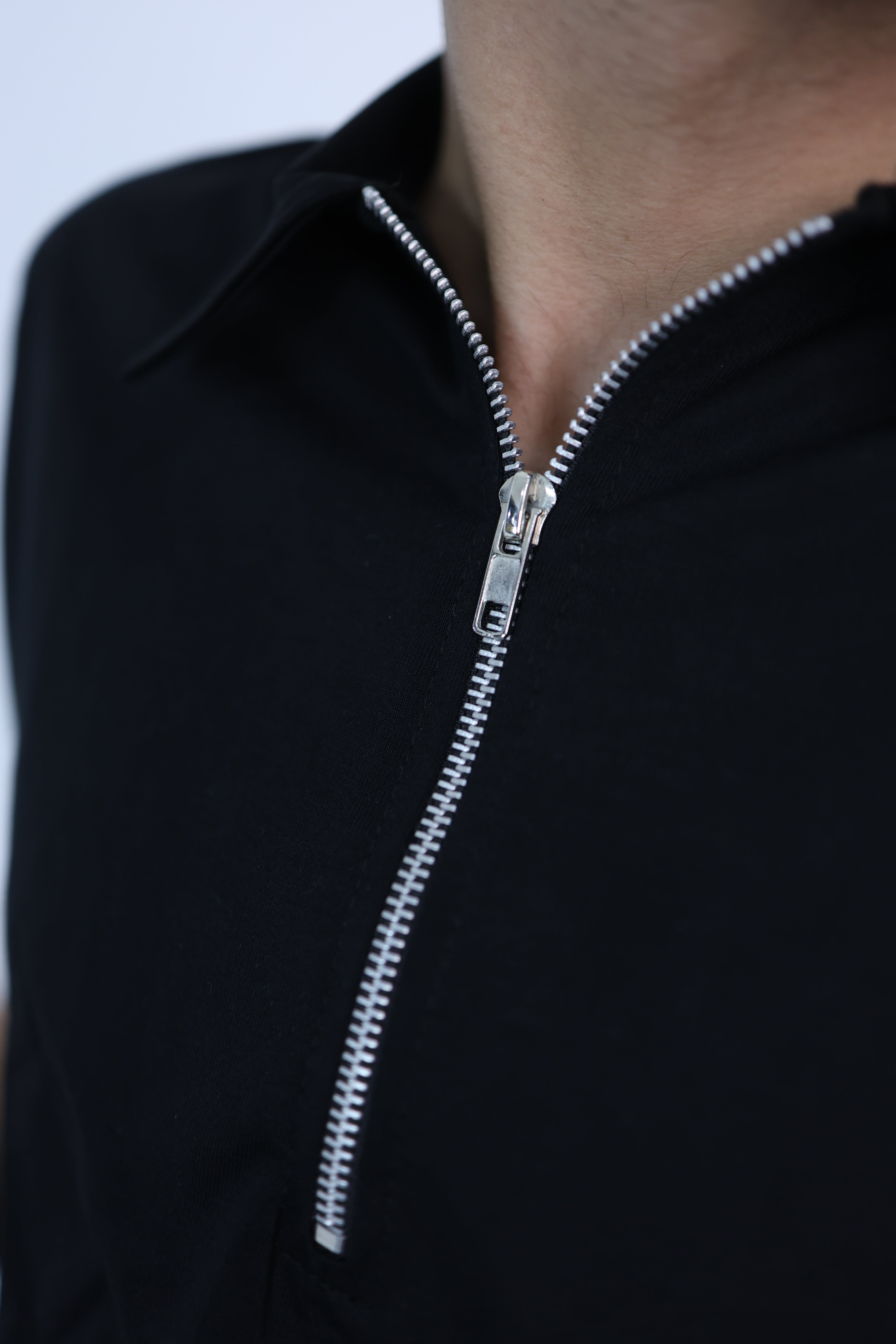 Relaxed Baggy cord set - collared Drop shoulder tee black